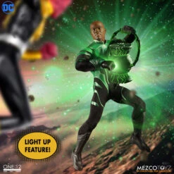 MEZCO THE ONE: 12 COLLECTIVE GREEN LANTERN JOHN STEWART – 17 CM -Character Model 64165a