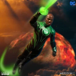 MEZCO THE ONE: 12 COLLECTIVE GREEN LANTERN JOHN STEWART – 17 CM -Character Model 64165c