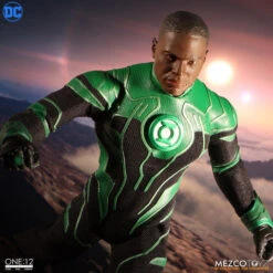 MEZCO THE ONE: 12 COLLECTIVE GREEN LANTERN JOHN STEWART – 17 CM -Character Model 64165d