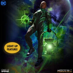 MEZCO THE ONE: 12 COLLECTIVE GREEN LANTERN JOHN STEWART – 17 CM -Character Model 64165e