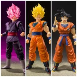 [DISPONIBLE] S.H FIGUARTS GOKU BLACK SUPER SAIYAN ROSE + S.H FIGUARTS SON GOKU SUPER SAIYAN FULL POWER + S.H FIGUARTS SON GOKU RAISED ON EARTH – 14 CM