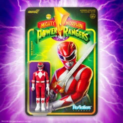 SUPER 7 MIGHTY MORPHIN POWER RANGERS REACTION RED RANGER – 10 CM