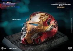 [PRE-ORDER MAYO 2022] BEAST KINGDOM AVENGERS ENDGAME MASTER CRAFT IRON MAN MK50 HELMET BATTLE DAMAGED – 22 CM -Character Model x bkdmc 038 c