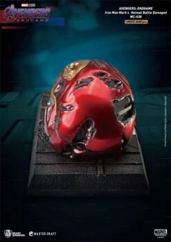 [PRE-ORDER MAYO 2022] BEAST KINGDOM AVENGERS ENDGAME MASTER CRAFT IRON MAN MK50 HELMET BATTLE DAMAGED – 22 CM -Character Model x bkdmc 038 f