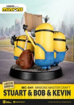 [PRE-ORDER FEBRERO 2023] BEAST KINGDOM LOS MINIONS MASTER CRAFT STUART & BOB & KEVIN – 35 CM -Character Model x bkdmc 041 b