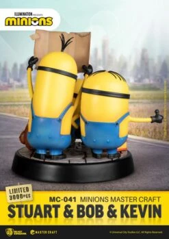 [PRE-ORDER FEBRERO 2023] BEAST KINGDOM LOS MINIONS MASTER CRAFT STUART & BOB & KEVIN – 35 CM -Character Model x bkdmc 041 c