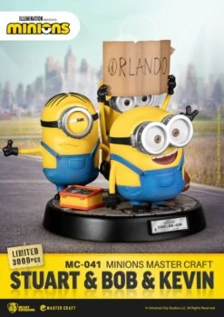 [PRE-ORDER FEBRERO 2023] BEAST KINGDOM LOS MINIONS MASTER CRAFT STUART & BOB & KEVIN – 35 CM -Character Model x bkdmc 041 d