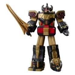 [PRE-ORDER SEPTIEMBRE 2022] HASBRO MIGHTY MORPHIN POWER RANGERS RETRO STYLE BLACK & GOLD DINO MEGAZORD – 18 CM -Character Model x hasf5057 a