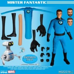 [PRE-ORDER MAYO 2022] MEZCO ONE: 12 COLLECTIVE DELUXE STEEL BOX SET FANTASTIC FOUR – 16 CM -Character Model x mez77600 t 1