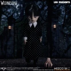 [PRE-ORDER DICIEMBRE 2023] MEZCO TOYZ LIVING DEAD DOLLS WEDNESDAY LDD PRESENTS WEDNESDAY ADDAMS – 25 CM -Character Model x mez99653 d