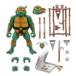 [PRE-ORDER MAYO 2021] SUPER 7 TORTUGAS NINJA MUTANTES ULTIMATES MICHELANGELO – 18 CM