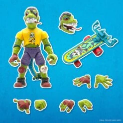 [PRE-ORDER MAYO 2021] SUPER 7 TORTUGAS NINJA ULTIMATES MONDO GECKO – 18 CM -Character Model x sup7 de tmntw04 mgk 01 b