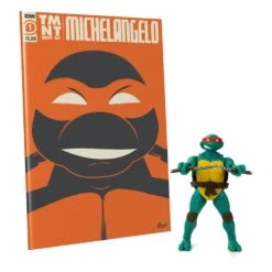 [PRE-ORDER SEPTIEMBRE 2022] THE LOYAL SUBJECTS TORTUGAS NINJA + COMIC BST AXN X IDW MICHELANGELO EXCLUSIVE – 13 CM